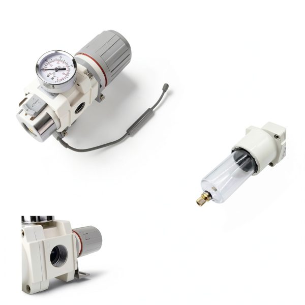 WeiTeng 1" NPT Air Filter Regulator Combo – 5 Micron Brass Filter,-6