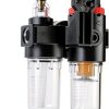 YXQ AFR-2000 AL-2000 Pneumatic Twin Air Filter Air Compressor Source Treatment with Regulator Trap 1/4NPT-3