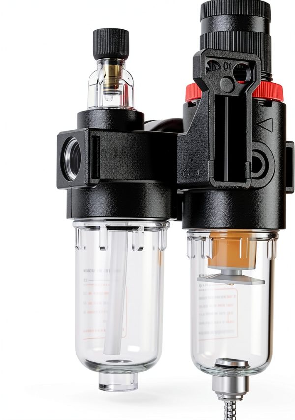 YXQ AFR-2000 AL-2000 Pneumatic Twin Air Filter Air Compressor Source Treatment with Regulator Trap 1/4NPT-3