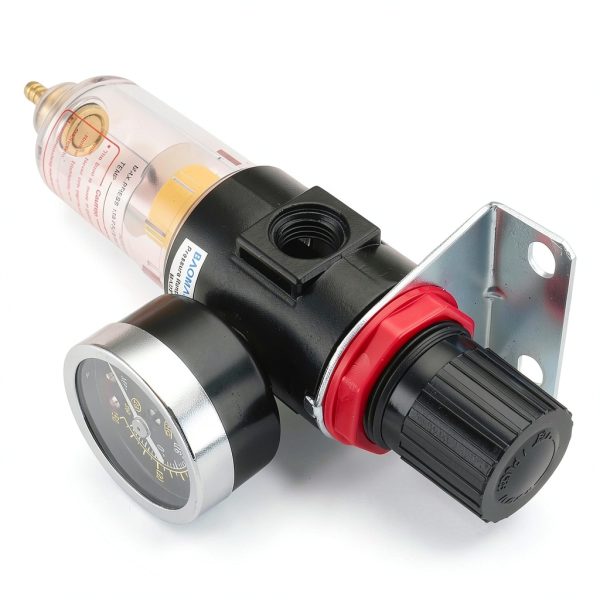 Baomain Pneumatic Filter Regulator AFR-2000 1/8"PT Air Treatment Unit w Pressure Gauge-5