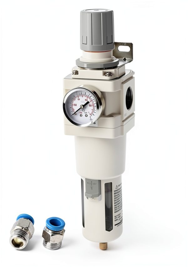 WeiTeng 1" NPT Air Filter Regulator Combo – 5 Micron Brass Filter,-0