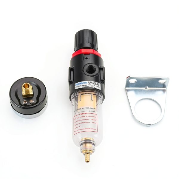Baomain Pneumatic Filter Regulator AFR-2000 1/8"PT Air Treatment Unit w Pressure Gauge-1