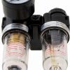 YXQ AFR-2000 AL-2000 Pneumatic Twin Air Filter Air Compressor Source Treatment with Regulator Trap 1/4NPT-2