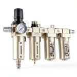 VEVOR Air Compressor Filter Regulator, 3/4" NPT 4-Stage 5μm & 0.3μm & 0.1μm & 0.1μm Air Drying System with Micron Filters & Double Desiccant Dryer, Auto Drain Air Compressor Water Separator 175PSI Max-0