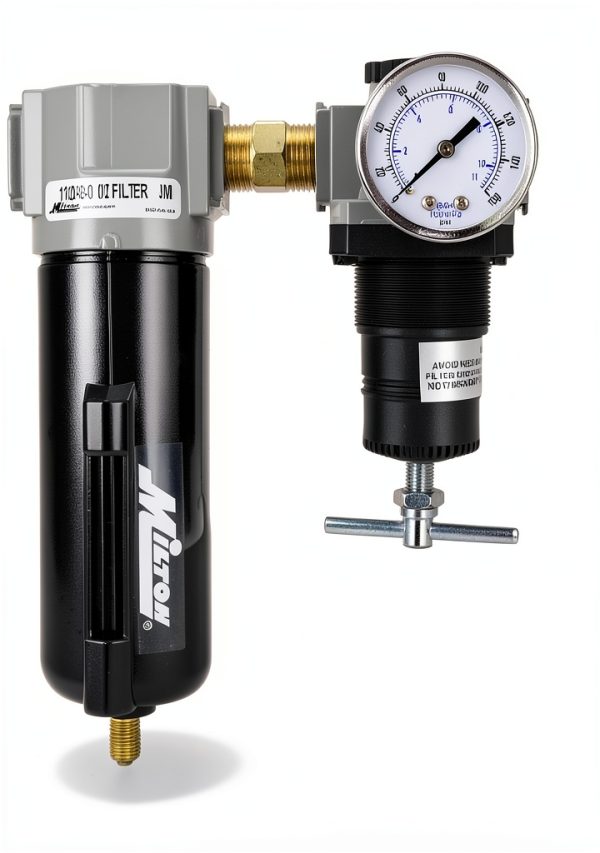 Milton 1108 1/2" Filter and Regulator Duo Black 1/2" NPT 250 PSI-3